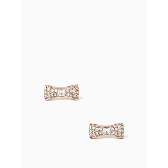 kate spade Ready Set Bow Pave Bow Studs Earrings